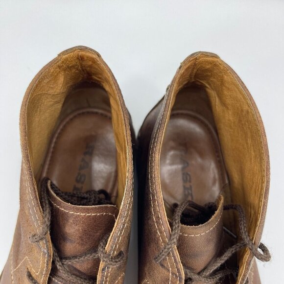 Trask Brown Oiled Leather Chukka Desert Ankle Boots Vibram Crepe Sole main image 4